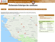 Tablet Screenshot of communes-archives.vendee.fr