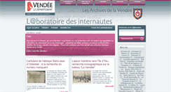 Desktop Screenshot of laboratoire-archives.vendee.fr