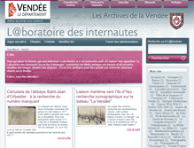 Tablet Screenshot of laboratoire-archives.vendee.fr